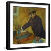 Michel Manzi (1849-1915), Art-Editor, a Friend of the Painter-Edgar Degas-Framed Giclee Print