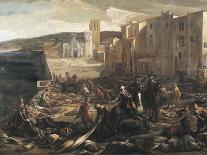 View of the Cours Belsunce, Marseilles, During the Plague of 1720, 1721-Michel Serre-Giclee Print