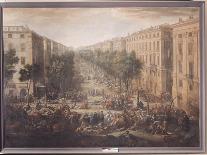 View of the Cours Belsunce, Marseilles, During the Plague of 1720, 1721-Michel Serre-Stretched Canvas