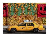 Taxi and mural painting, NYC-Michel Setboun-Giclee Print