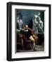 Michelangelo (1475-1564) in His Studio-Eugene Delacroix-Framed Giclee Print