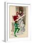 Michelangelo, as a Boy, Carving a Statue from the Snow-null-Framed Giclee Print