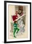 Michelangelo, as a Boy, Carving a Statue from the Snow-null-Framed Giclee Print