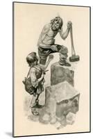 Michelangelo, as a Boy, Helping Stone-Cutters at their Work-Peter Jackson-Mounted Giclee Print