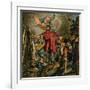 Michelangelo Buonarrotti Painting the Sistine Chapel-Jack Hayes-Framed Giclee Print