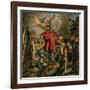 Michelangelo Buonarrotti Painting the Sistine Chapel-Jack Hayes-Framed Giclee Print