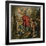 Michelangelo Buonarrotti Painting the Sistine Chapel-Jack Hayes-Framed Giclee Print