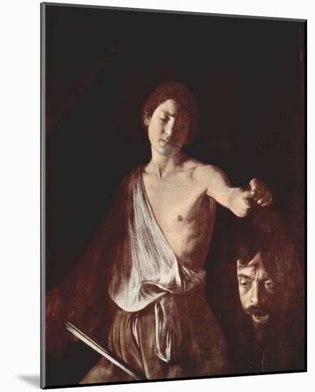 Michelangelo Caravaggio (David with the head Goliaths) Art Poster Print-null-Mounted Poster