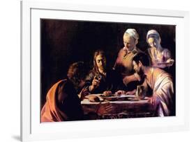 Michelangelo Caravaggio Emmaus-null-Framed Art Print