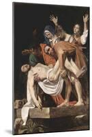 Michelangelo Caravaggio (Entombment of Christ) Art Poster Print-null-Mounted Poster