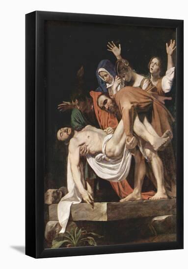 Michelangelo Caravaggio (Entombment of Christ) Art Poster Print-null-Framed Poster