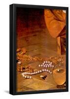 Michelangelo Caravaggio Mary Magdalene Detail Pearls Art Print Poster-null-Framed Poster