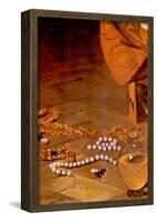 Michelangelo Caravaggio Mary Magdalene Detail Pearls Art Print Poster-null-Framed Poster