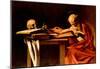 Michelangelo Caravaggio (St. Jerome when writing) Art Poster Print-null-Mounted Poster
