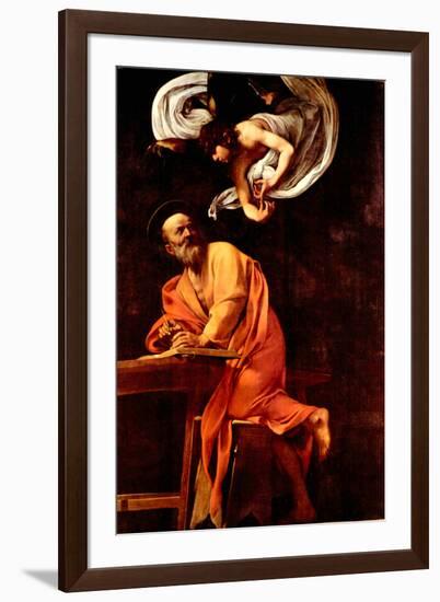 Michelangelo Caravaggio St Matthew and the Angel-null-Framed Art Print