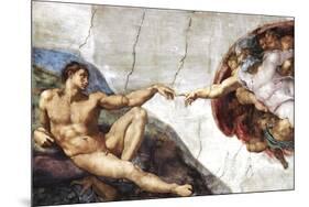 Michelangelo (Creation of Adam) Art Poster Print-null-Mounted Poster
