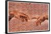 Michelangelo Creation of Adam Graffiti-null-Framed Poster
