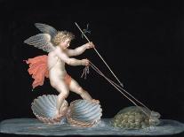 Cupid Being Led by a Pair of Swans-Michelangelo Maestri-Giclee Print