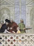 Group of Five People Including a Waiter with a Plate-Michelangelo Morlaiter-Giclee Print