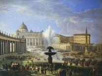 View of St Peter's Square with Military Parade Rome Italy-Michelangelo Pacetti-Framed Giclee Print