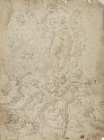 Archers Shooting at a Herm, Triumph of Bacchus, and Other Studies-Michelangelo & Perino del Vaga-Laminated Giclee Print