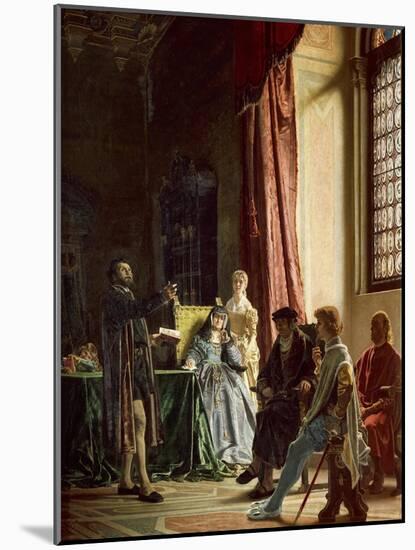 Michelangelo Reciting His Poems to Vittoria Colonna-Francesco Vinea-Mounted Giclee Print