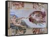 Michelangelo, the Creation of Adam in the Sistine Chapel, Vatican, Rome, Lazio, Italy, Europe-Rainford Roy-Framed Stretched Canvas