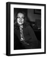 Michele Frascoli in the Office of Alain Bensimhon, Paris, November 1969-null-Framed Photo