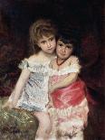 Portrait of Bianca and Amelia Pisani, Circa 1884-Michele Gordigiani-Giclee Print