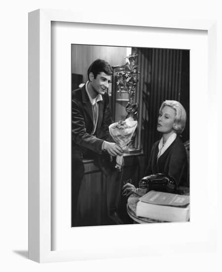 Michèle Morgan and Jean-Claude Brialy: Les Lions Sont Lâchés, 1961-Marcel Dole-Framed Photographic Print