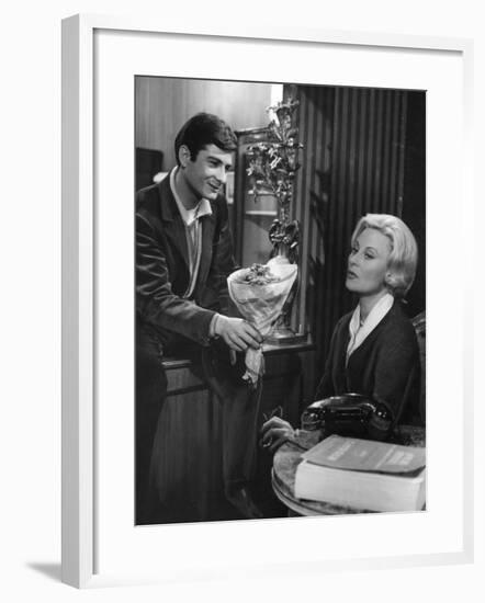 Michèle Morgan and Jean-Claude Brialy: Les Lions Sont Lâchés, 1961-Marcel Dole-Framed Photographic Print