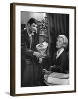 Michèle Morgan and Jean-Claude Brialy: Les Lions Sont Lâchés, 1961-Marcel Dole-Framed Photographic Print