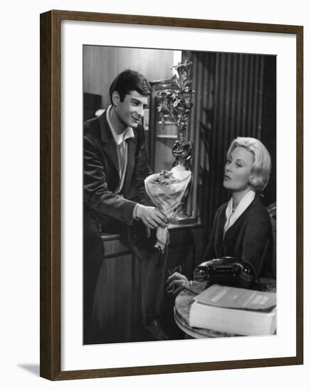 Michèle Morgan and Jean-Claude Brialy: Les Lions Sont Lâchés, 1961-Marcel Dole-Framed Photographic Print