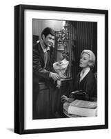 Michèle Morgan and Jean-Claude Brialy: Les Lions Sont Lâchés, 1961-Marcel Dole-Framed Photographic Print