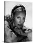 Michele Morgan (b/w photo)-null-Stretched Canvas
