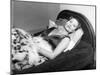 Michèle Morgan Laid on a Bed, 1951-Marcel Begoin-Mounted Premium Photographic Print