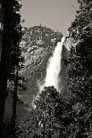 Upper Yosemite Falls in Monochrome-Michele Yamrick-Framed Stretched Canvas