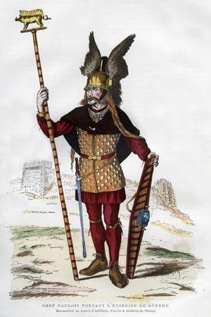 Gaul Chief in Battle Dress Carrying a Standard, 1882-1884