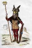 Gaul Chief in Battle Dress Carrying a Standard, 1882-1884-Michelet-Giclee Print