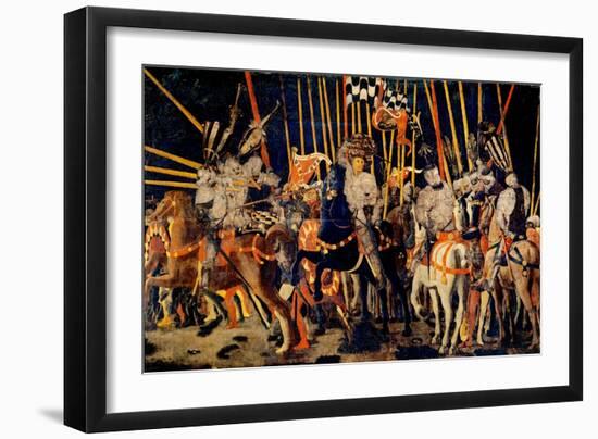 Micheletto da Cotignola Engages in Battle (Battle of San Romano)-Paolo Uccello-Framed Art Print