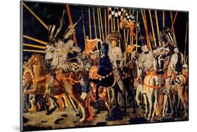 Micheletto da Cotignola Engages in Battle (Battle of San Romano)-Paolo Uccello-Mounted Art Print