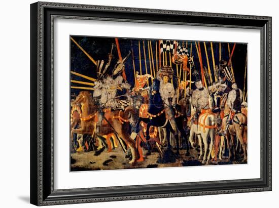 Micheletto da Cotignola Engages in Battle (Battle of San Romano)-Paolo Uccello-Framed Art Print