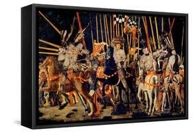 Micheletto da Cotignola Engages in Battle (Battle of San Romano)-Paolo Uccello-Framed Stretched Canvas