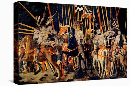 Micheletto da Cotignola Engages in Battle (Battle of San Romano)-Paolo Uccello-Stretched Canvas