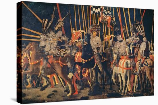 Micheletto Da Cotignola Engages in Battle (the Battle of San Romano)-Paolo di Dono (Uccello)-Stretched Canvas