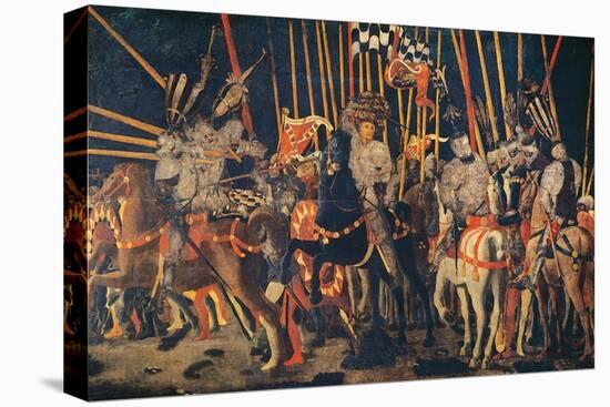 Micheletto Da Cotignola Engages in Battle (the Battle of San Romano)-Paolo di Dono (Uccello)-Stretched Canvas