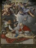 Dead Christ, Adored by Pope Pius V, Ca 1571-1572-Micheli Parrasio-Giclee Print