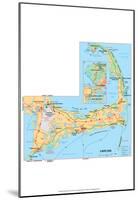 Michelin Official Cape Cod Map Art Print Poster-null-Mounted Poster