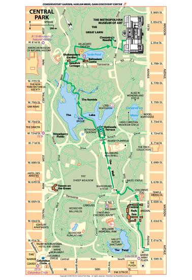 Detailed Map Of Central Park Michelin Official Central Park Map Art Print Poster' Print | Allposters.com