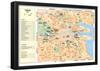 Michelin Official Dublin French Map Art Print Poster-null-Framed Poster